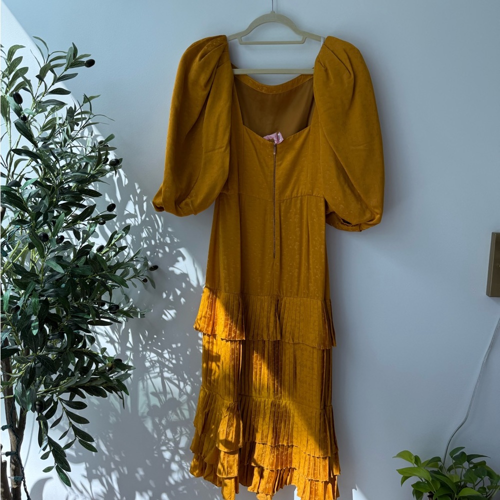 Johanna Ortiz Mustard Long Sleeve Dress - Picture 4 of 6